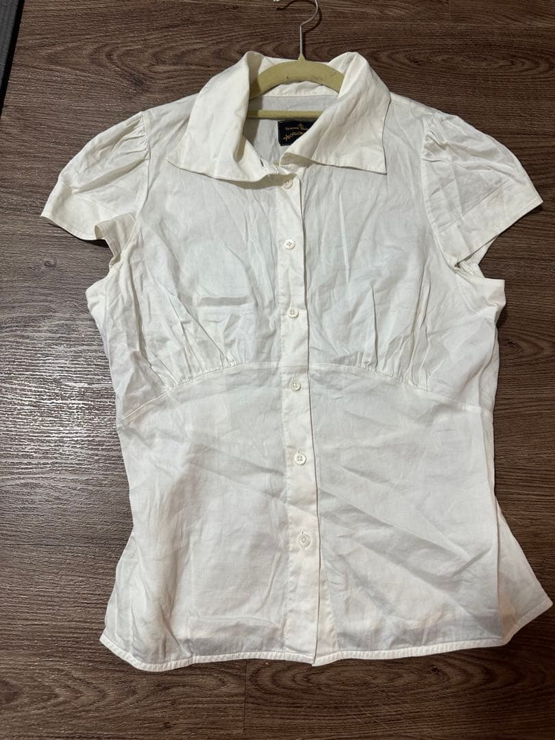 Vivienne Westwood 半袖シャツ 42 ホワイト ヴィヴィアンウエストウッドマンVivienne Westwood MAN コットンオーブ