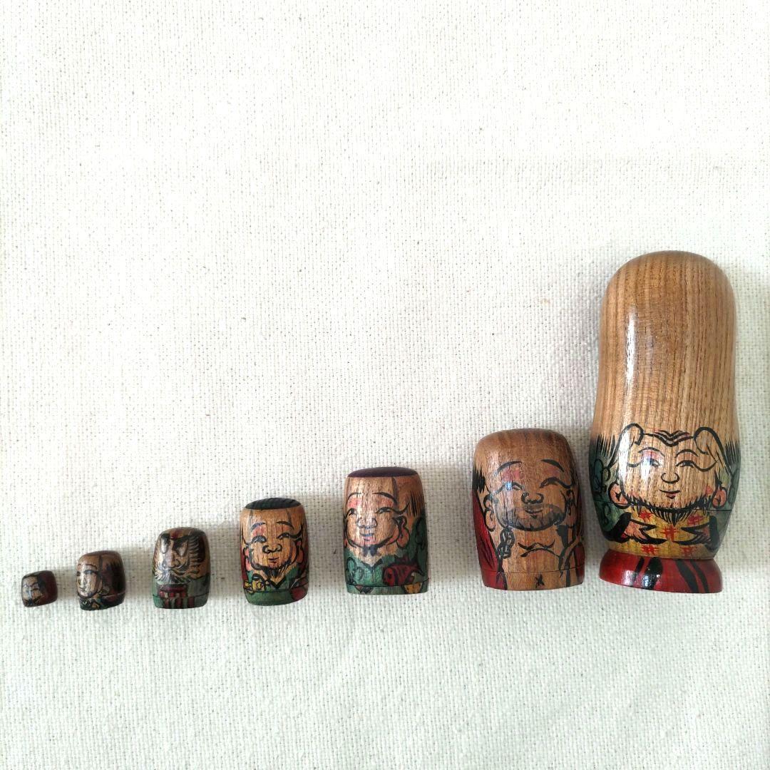 伝統こけし 朝倉光洋作「七福神入れ子」