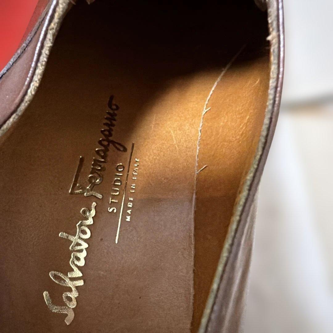Salvatore Ferragamo ブラウン ドレスシューズ8EE 未使用品 - メルカリ