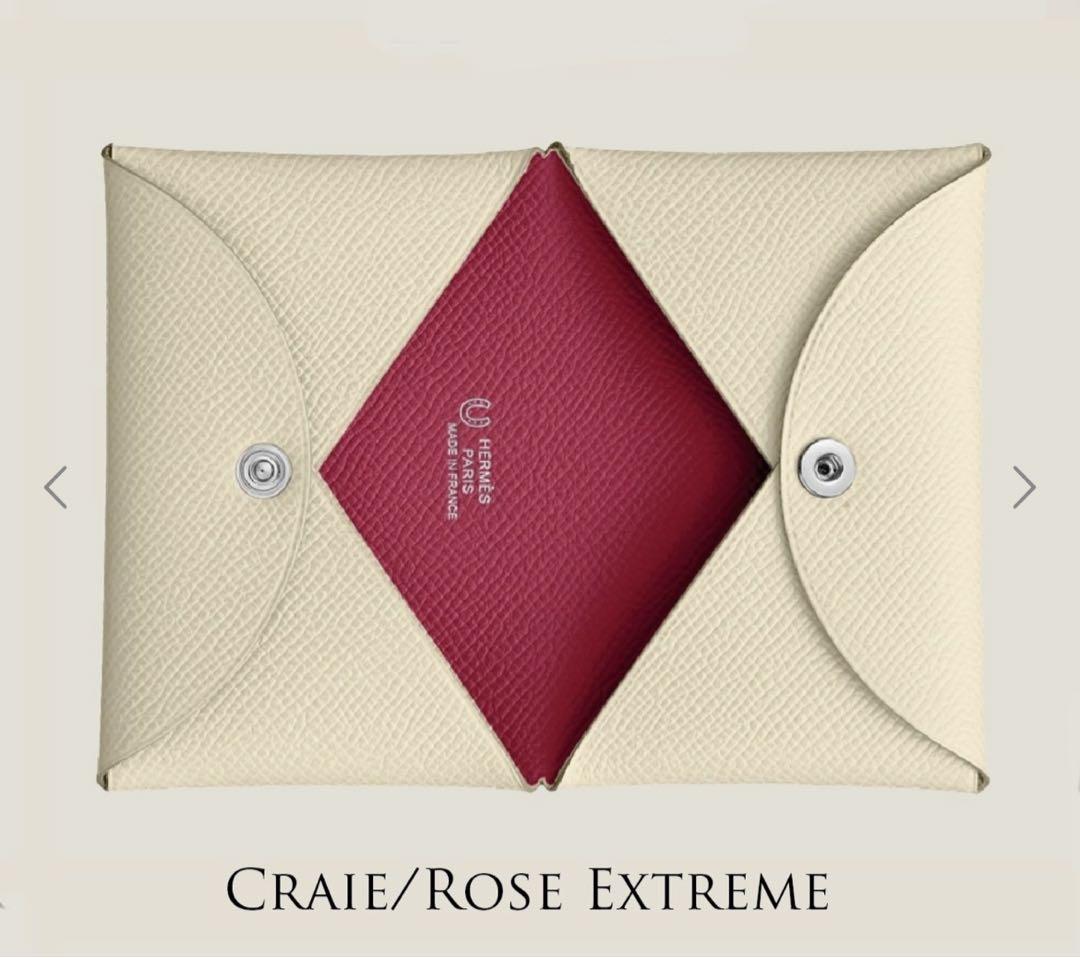 ★HERMES エルメス　カルヴィ★クレ　ローズエクストリーム★新品未使用 HERMES - 美品 W刻印『エルメス』カルヴィ デュオ ローズ