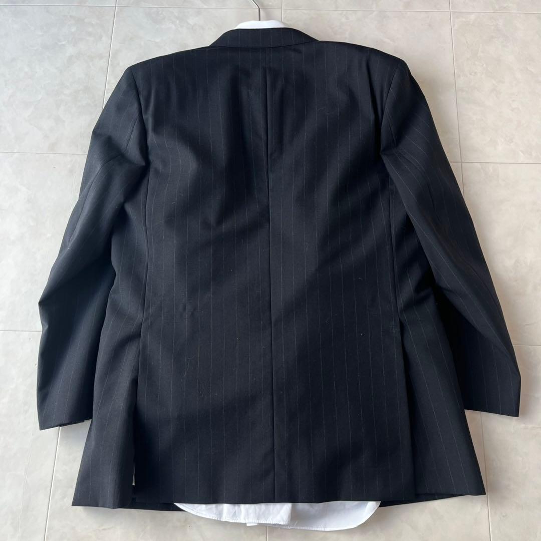 90s 豪華5点セット ダブルスーツ シャツ YSLネクタイ ピンズ ネイビー