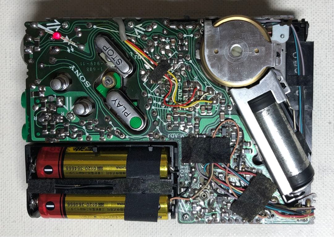 液漏れ復活もワウフラ仕様通りSONY WM-DD 可動品グリーンP