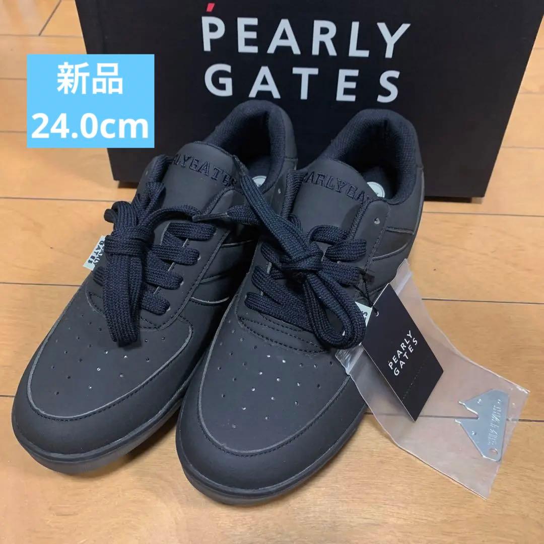 新品　PEARLY GATES パーリーゲイツ スパイク ゴルフシューズ PEARLY GATES☆LOGO スパイクレス ゴルフシューズ (PEARLY GATES
