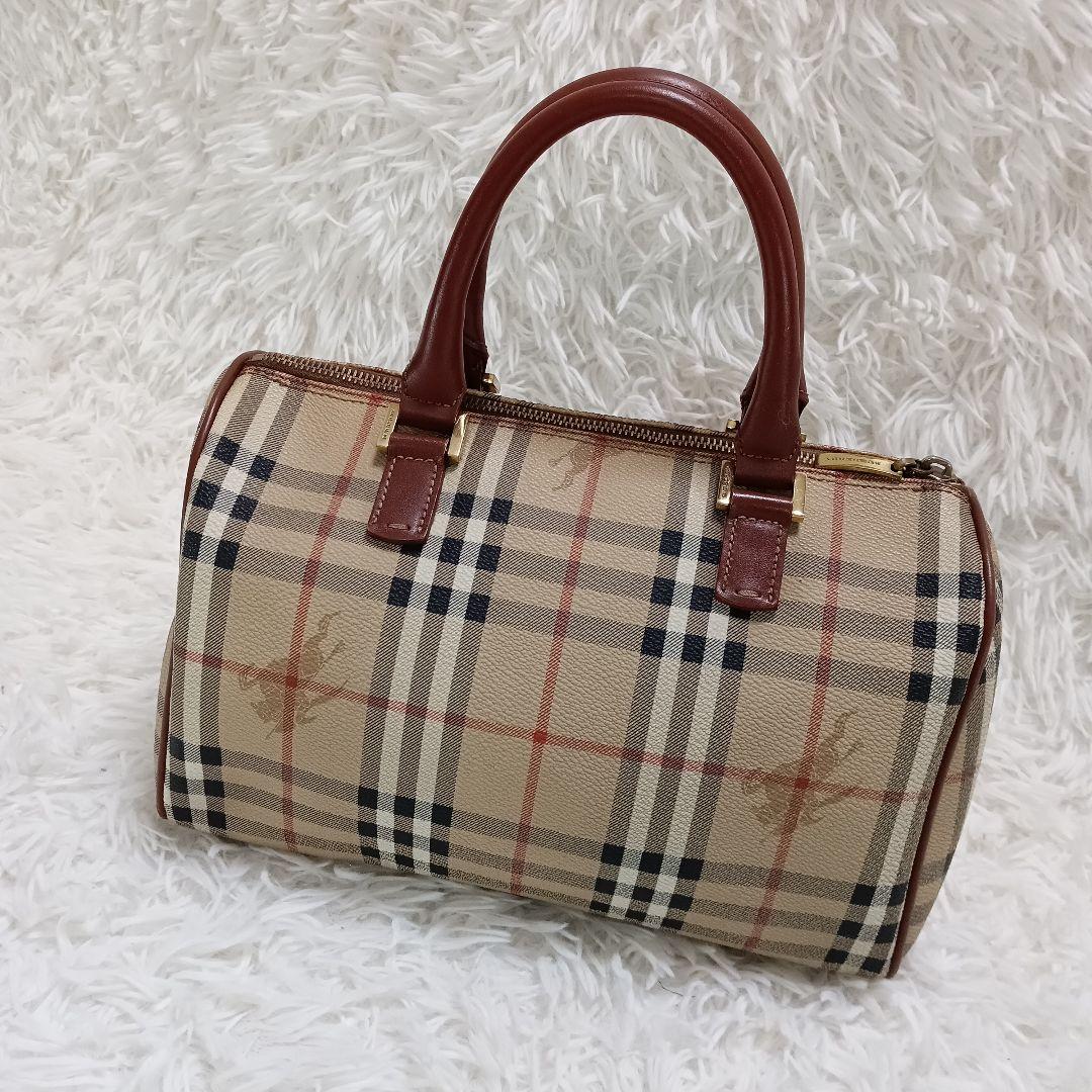 Burberry】ノバチェック柄 ハンドバッグ ミニボストン - メルカリ