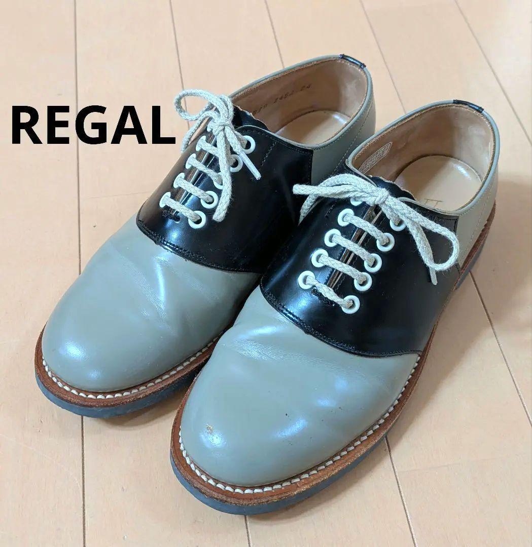 REGAL サドルシューズ バイカラー レザー 24cm 2452 グレー×黒 - メルカリ