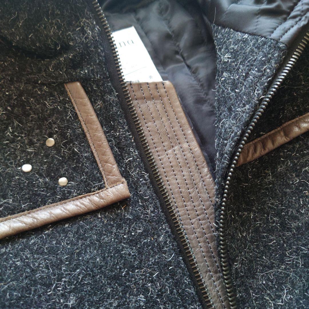 新品 □国産□ Dhyana レザー×極厚ウール riri社ZIP コート 1 - メルカリ