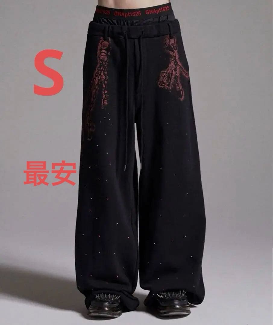 極希少・美品】GRANCY ラインストーンデザインレイヤードスウェット