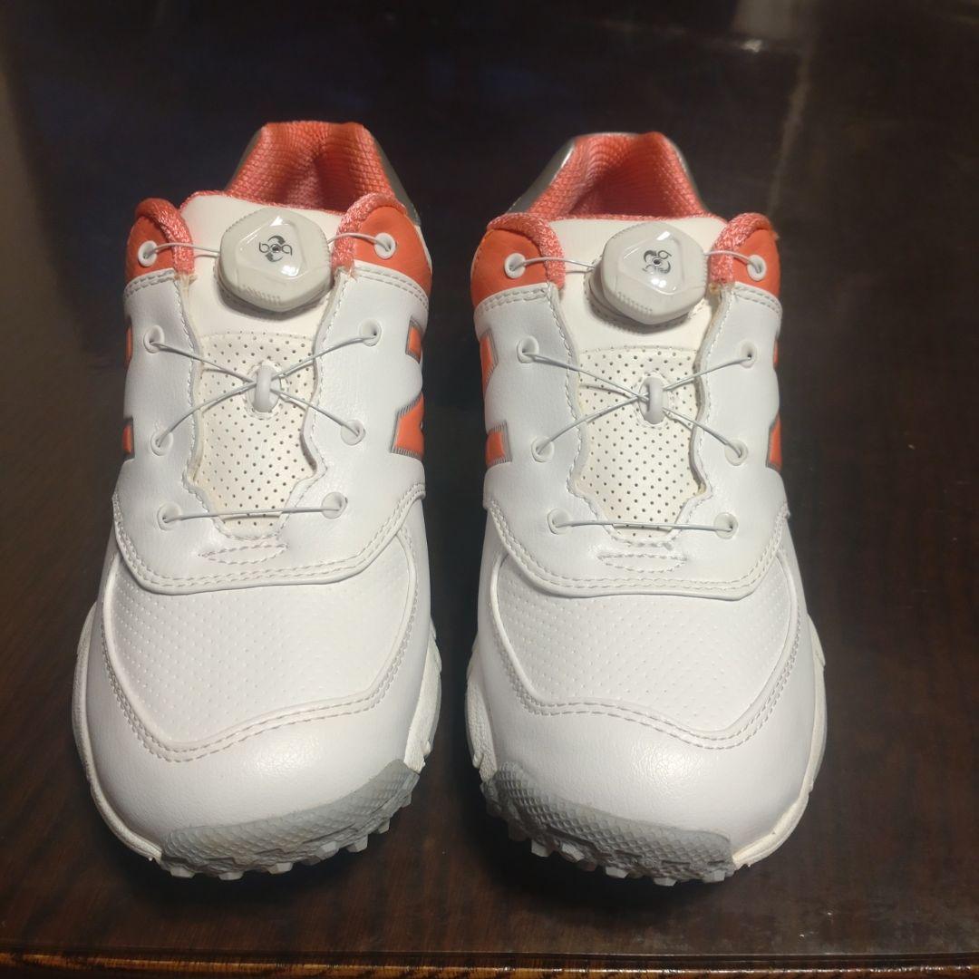 New Balance 574 ゴルフシューズ　24.0cm 　ホワイト　ピンク