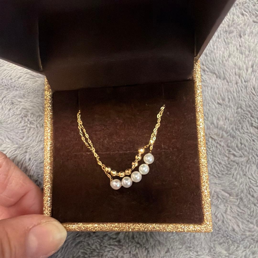 エ*ミ様 パール優美」のK18YGあこやベビーパールブレスレット パール優美 akoya アコヤ真珠 4-5mm ベビーパール ブレスレット K18