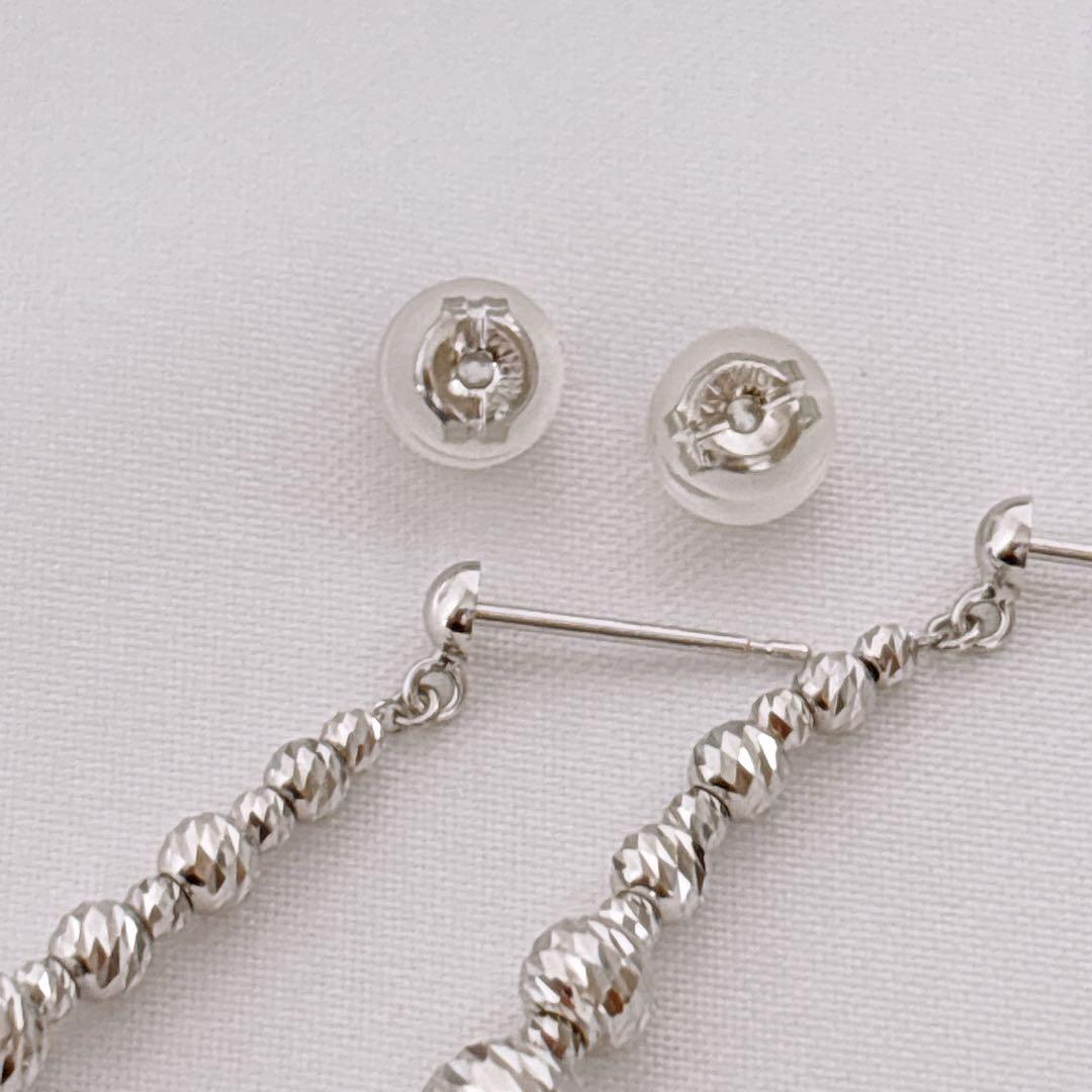 即決価格　ジュエリーツツミ　K18WGピアス　2.31g