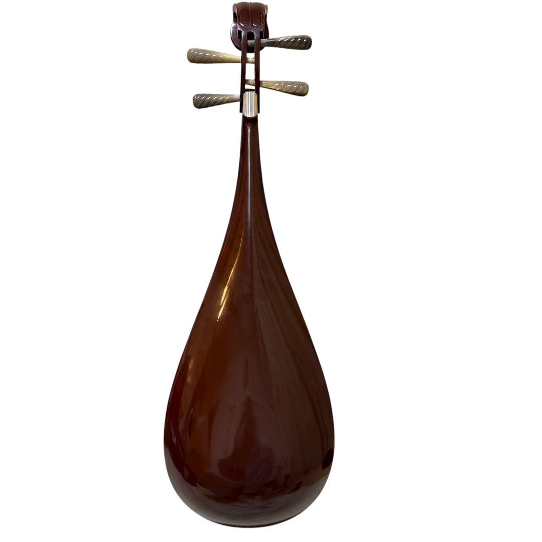 美品】牡丹彫刻付き 中国琵琶 ピーパ 響き豊かな工芸モデル 新品弦1.2