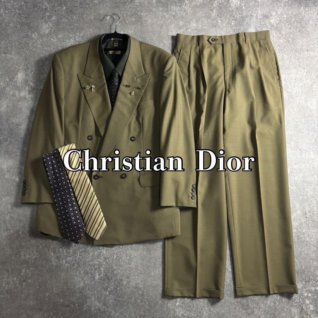 Christian Dior】セットアップ ダブルスーツ イエローベージュ - メルカリ
