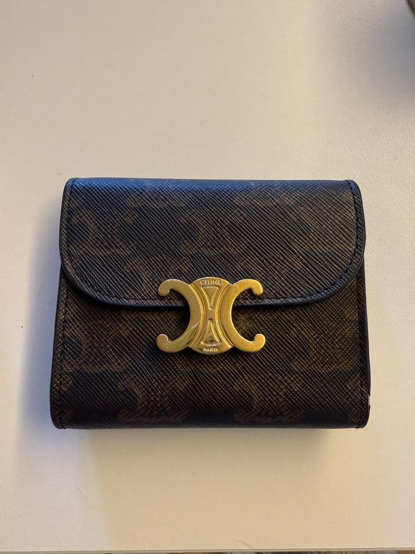 Celine トリオンフ 三つ折り財布 CELINE（セリーヌ） トリオンフ ブラウン 3つ折り財布 レディース
