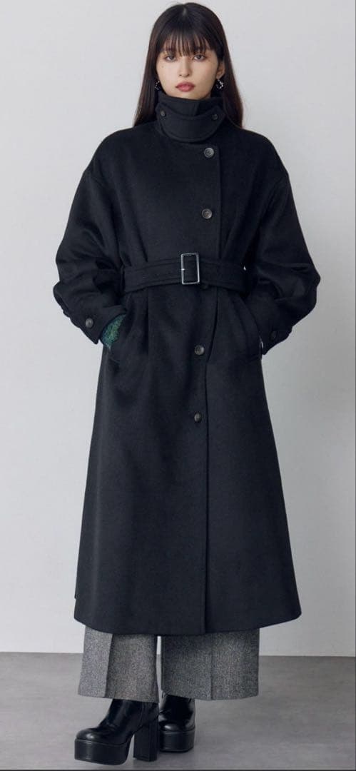 MURUA スタンドネックダブルカラーコート スタンドネックダブルカラーコート[品番：MKSW0067096]｜MURUA