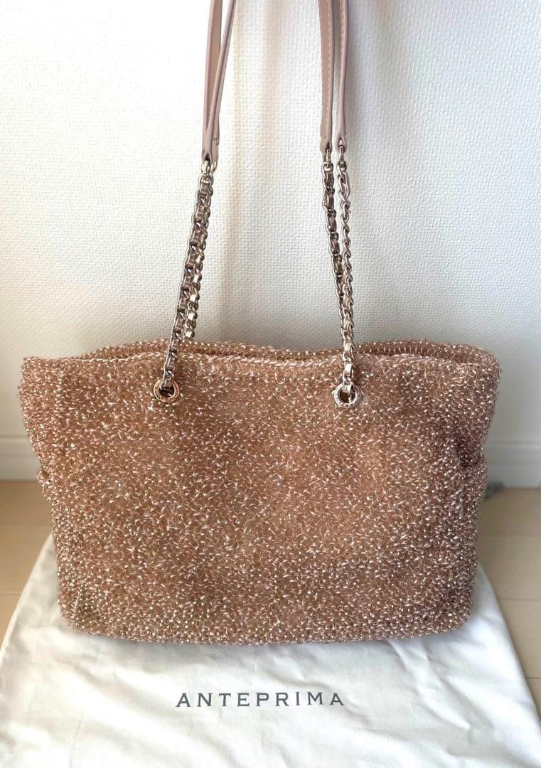 アンテプリマ オッキエッロ ラージ パウダリーピンクゴールド トート