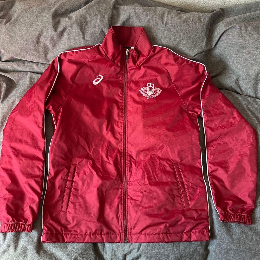 早稲田大学 ア式蹴球部 ウィンドブレーカー ジャージ アシックス L XL