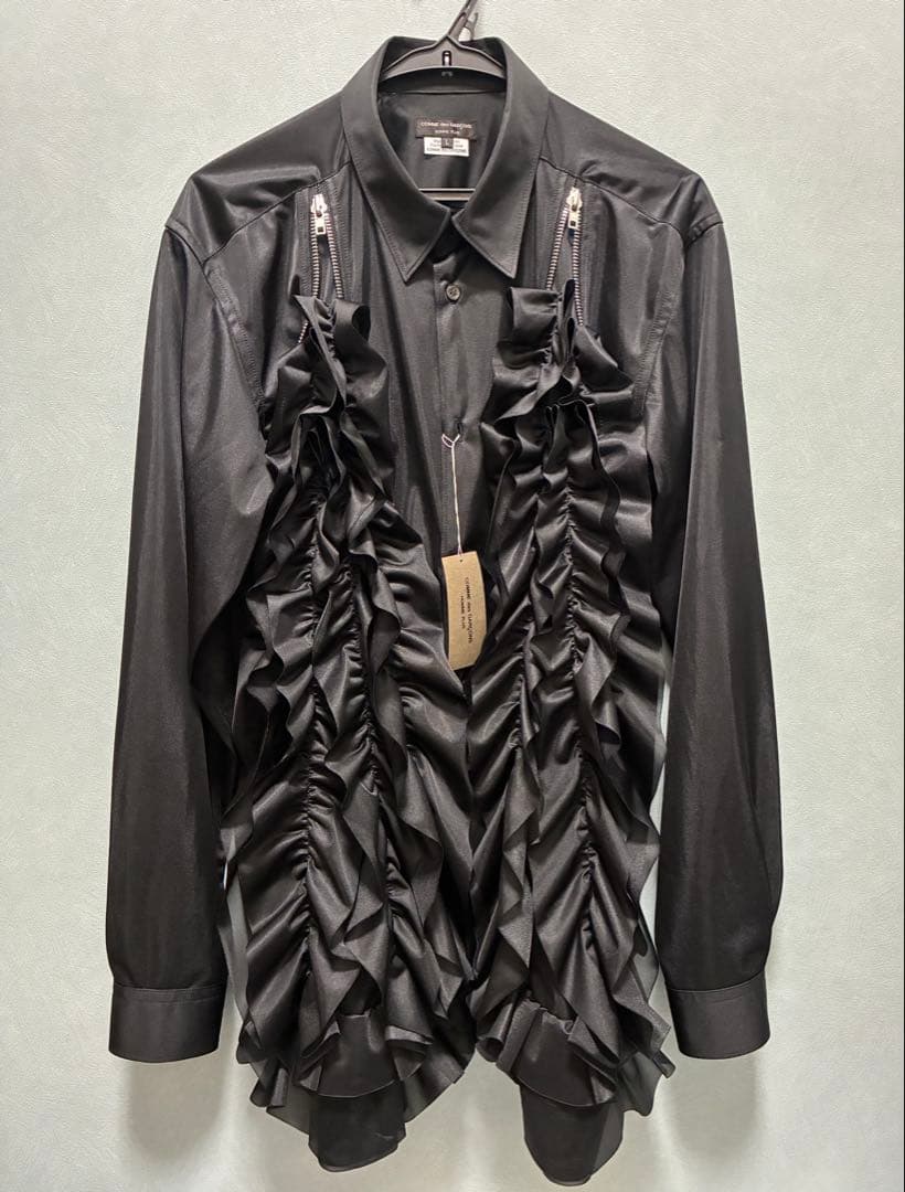 26SS コムデギャルソンオムプリュス　ジップフリルブラウス　シャツ　CDG 26SS コムデギャルソンオムプリュス ジップフリルブラウス シャツ CDG