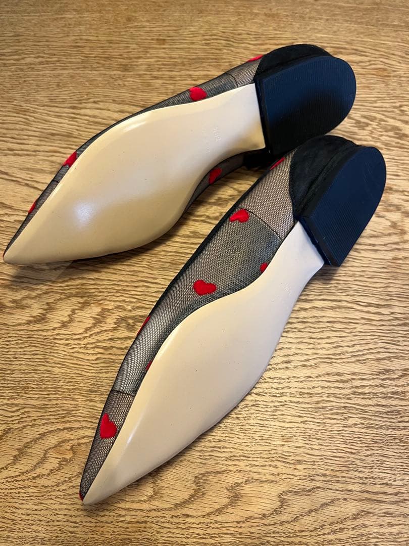 PIPPICHIC✖︎ロンハーマン メッシュハート柄フラットシューズ - メルカリ