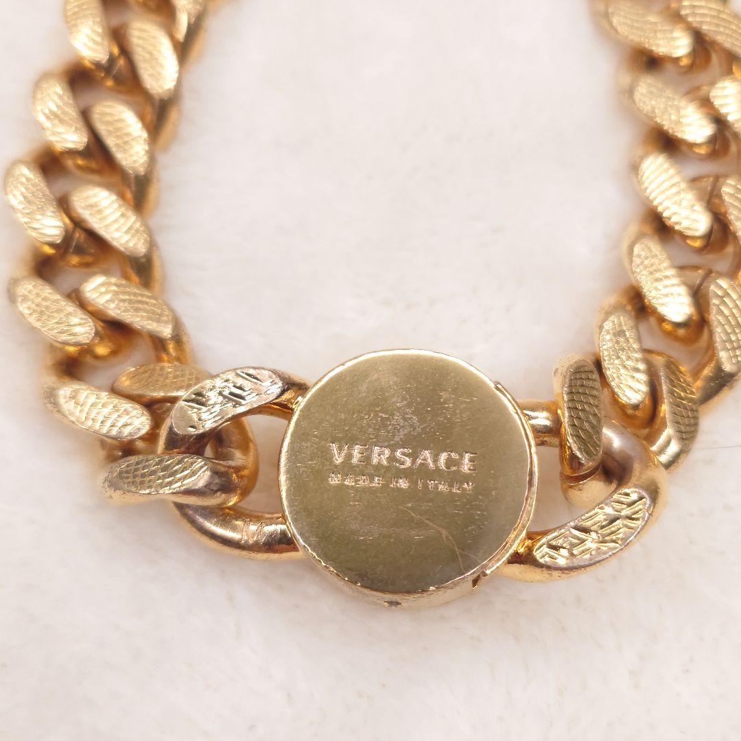 美品】ヴェルサーチ チェーンブレスレット 喜平 M メデューサ ゴールド