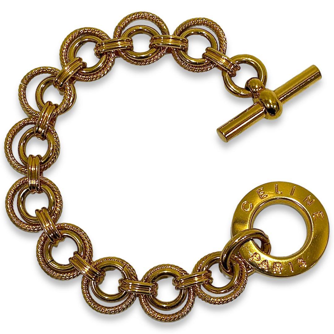 CELINE セリーヌ 80s 90s ヴィンテージ 金 ブレスレット - メルカリ