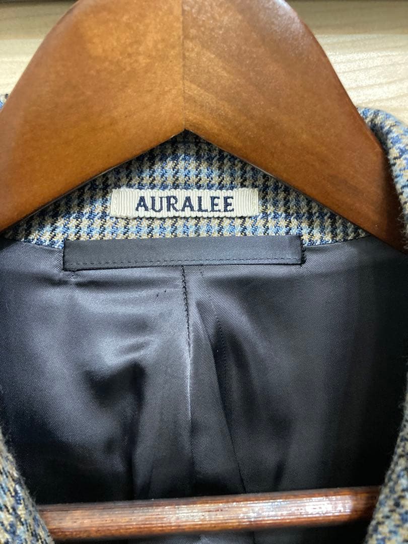 AURALEE 19AW チェック柄 ステンカラーコート - メルカリ