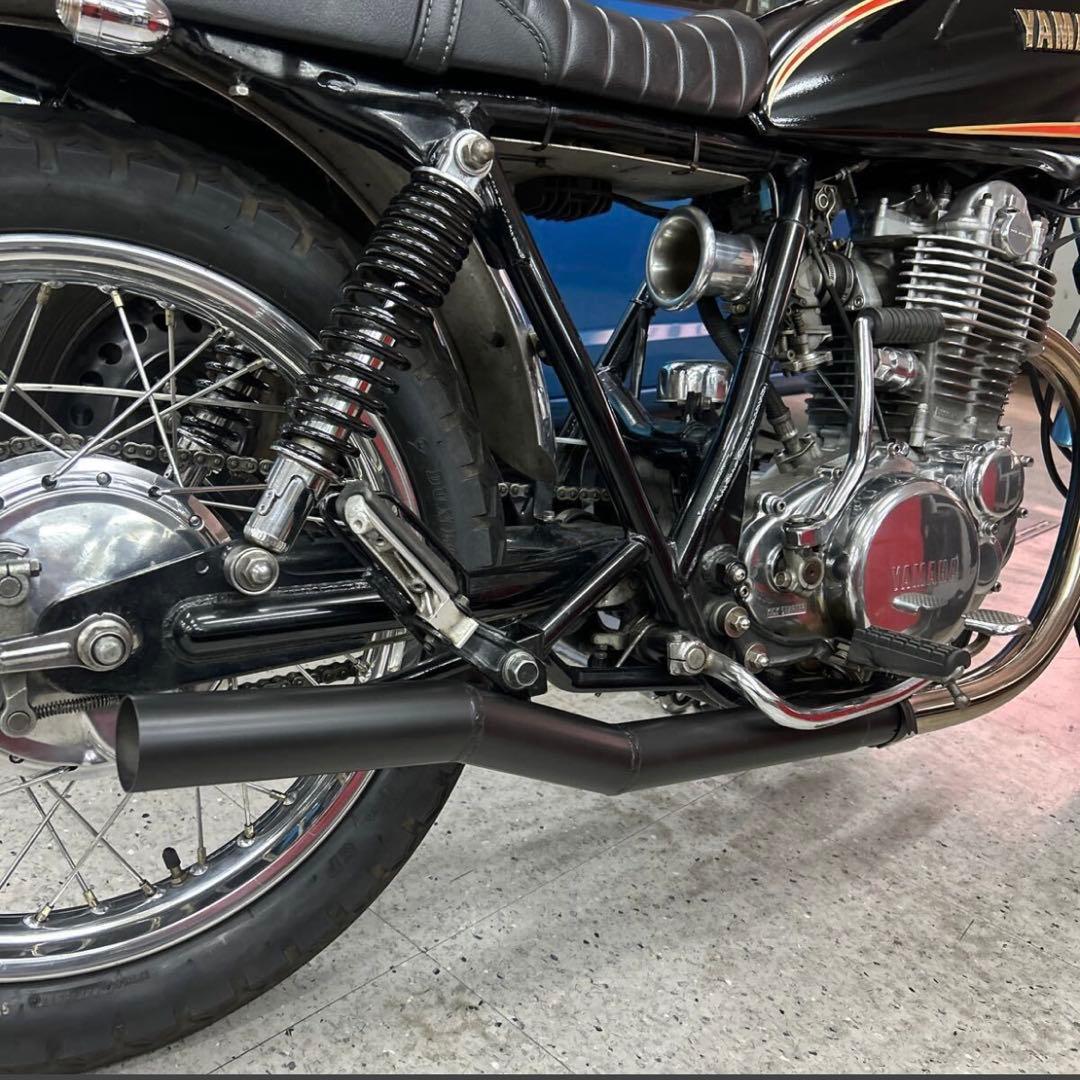 ワンオフSR400 ヨシムラ風ショート菅 ミディアムロング太めタイプ