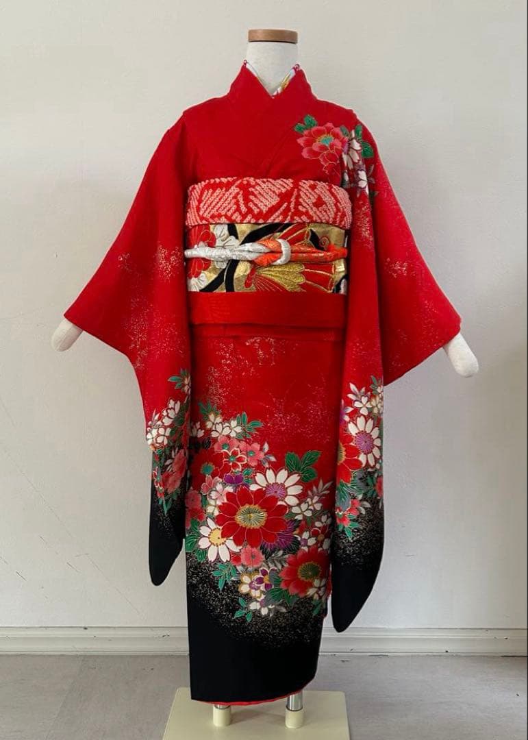 7歳　七五三　正絹着物　古典柄　帯　帯揚げ　帯締め　しごきセット 七五三 正絹帯揚げ＋正絹しごきセット 選べる4色 子ども用 帯揚げ