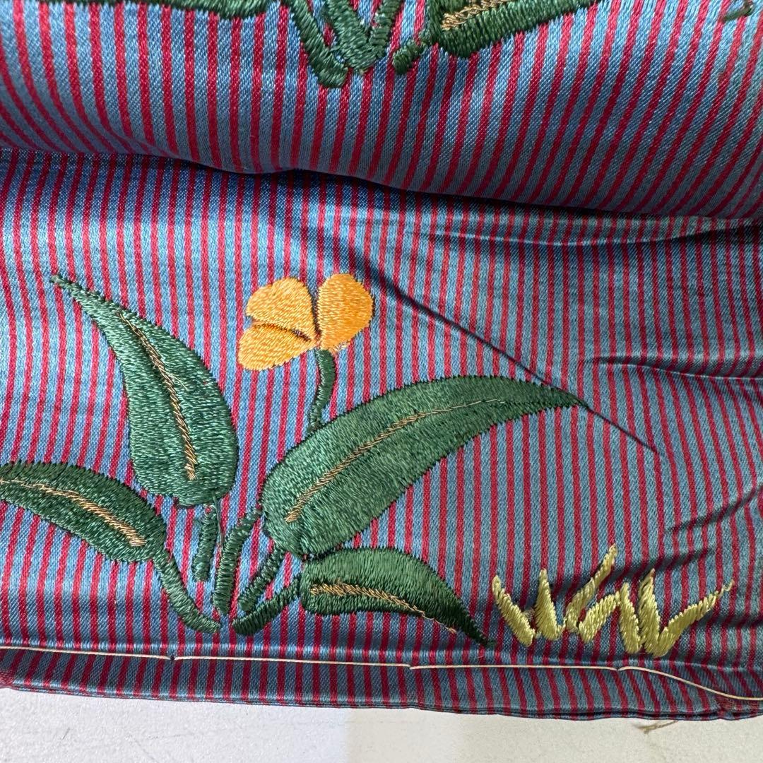 アンティーク 刺繍 名古屋帯 刺繍帯 正絹 鶏 ひよこ 花 - メルカリ