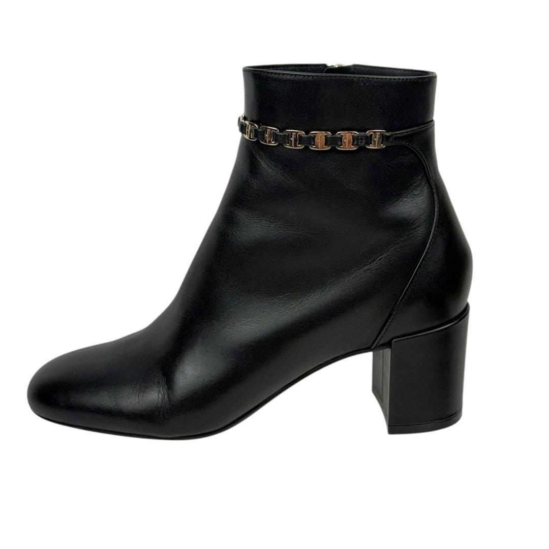 【極美品】サルヴァトーレフェラガモ　6 | 23.5cm　ブーツ　チェーン　黒