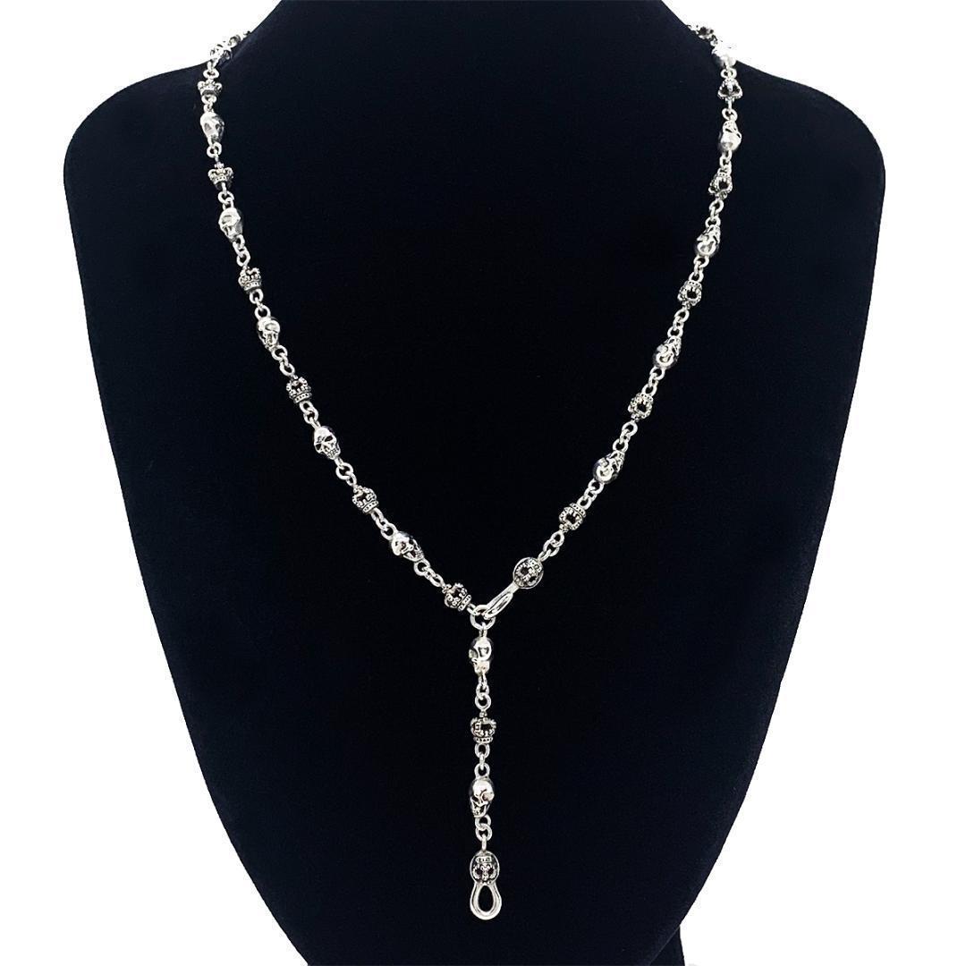 定価7.2万☆Justin Davis スカル・クラウンネックレス（50cm） - メルカリ