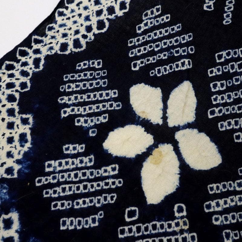 《ねこ★ハイブリ仕立て＋居敷当て＋しぼり浴衣揺れる花模様■反25-116》