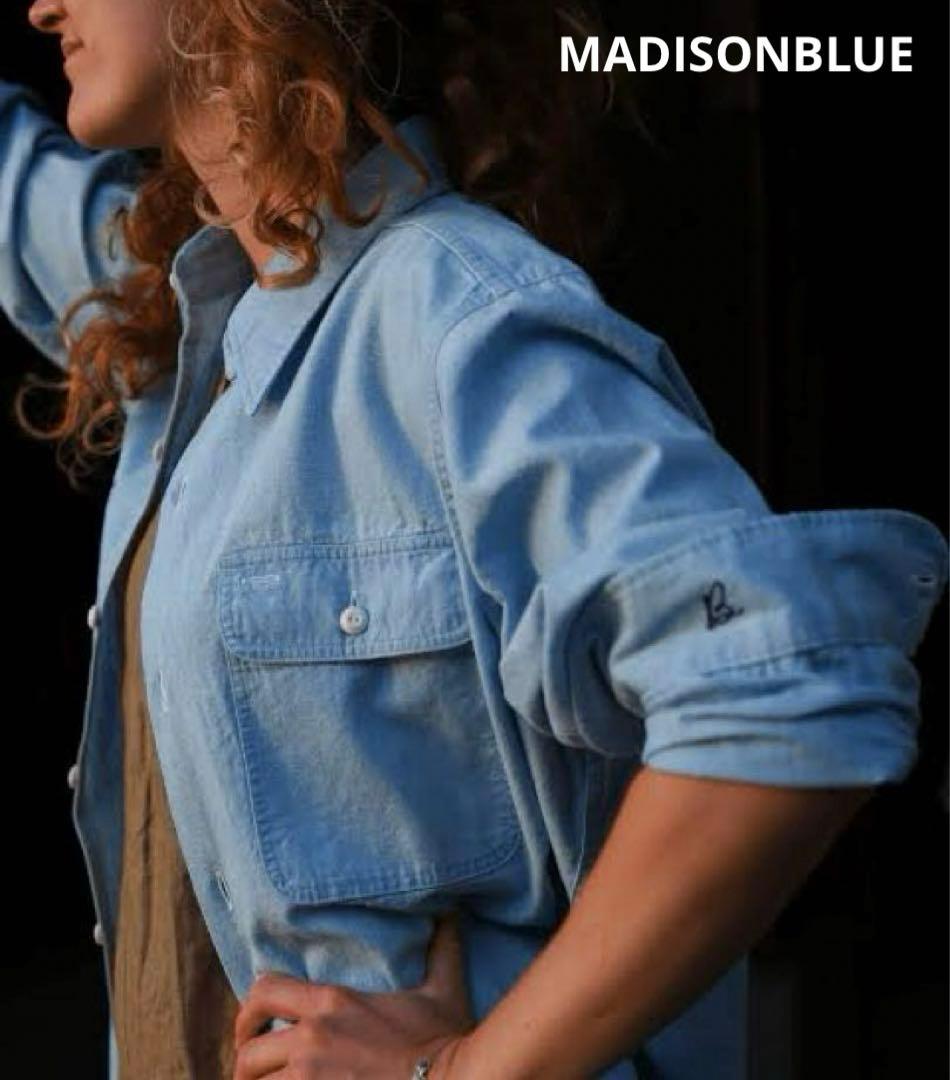 マディソンブルー ハンプトン シャンブレーデニムシャツ B刺繍 ライト