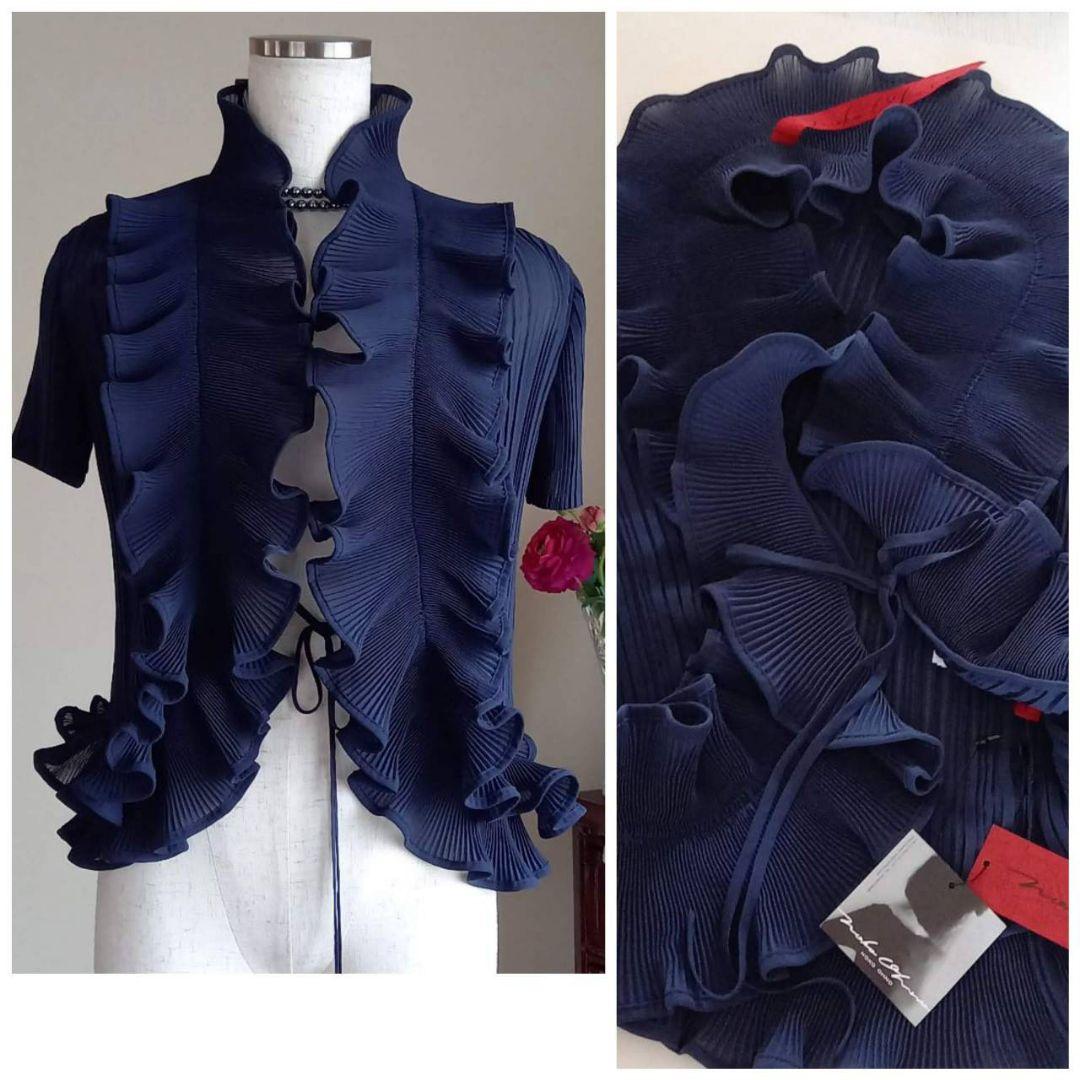 ノコオーノNOKO OHNO フリルプリーツジャケット☆タグ付き新品未使用