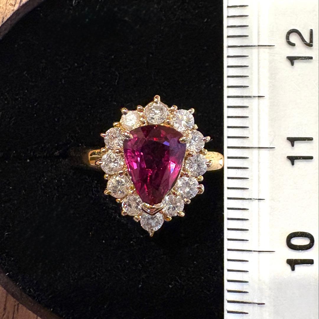 noah　天然ルビー 1.04ct 18金 リング 12号 鑑別付