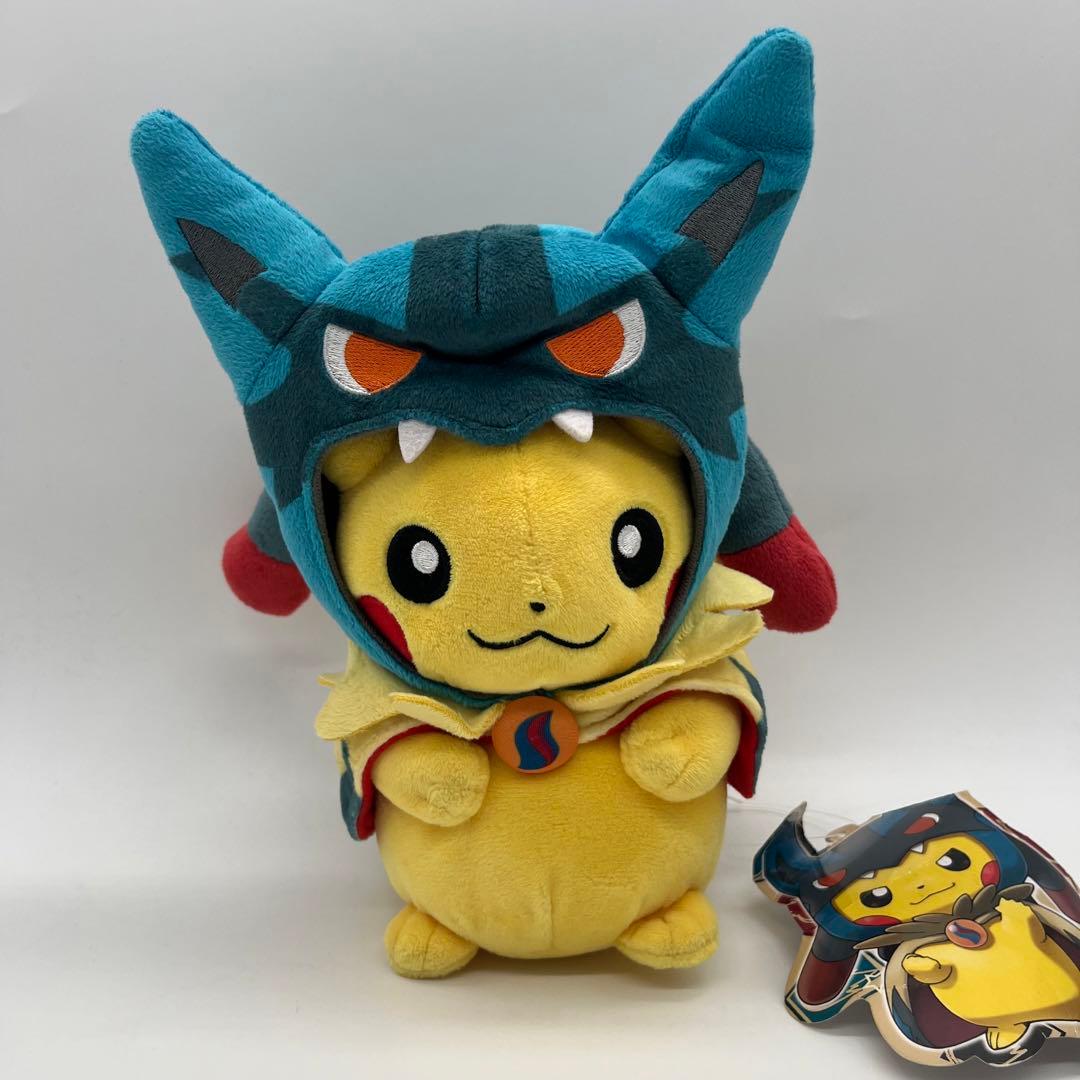 ポケモンセンター ぬいぐるみ メガルカリオのポンチョを着たピカチュウ