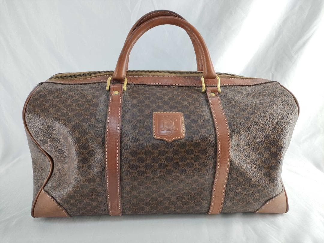 CELINE セリーヌ マカダム ボストンバッグ ボストンバッグ４５㎝ CELINE MACADAM PATTERNED BOSTON BAG MADE IN ITALY/オールドセリーヌ