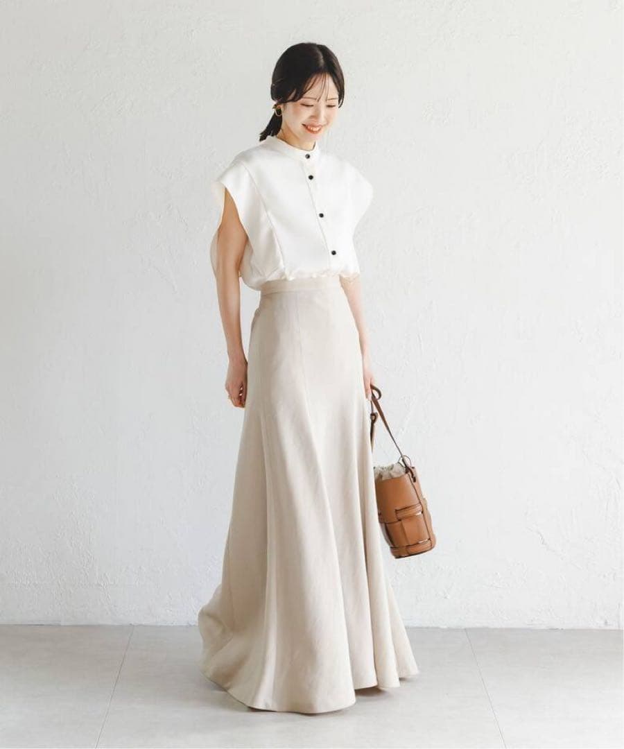 《WEB限定追加》【洗える】スクエアースリーブフロントオープンブラウス2