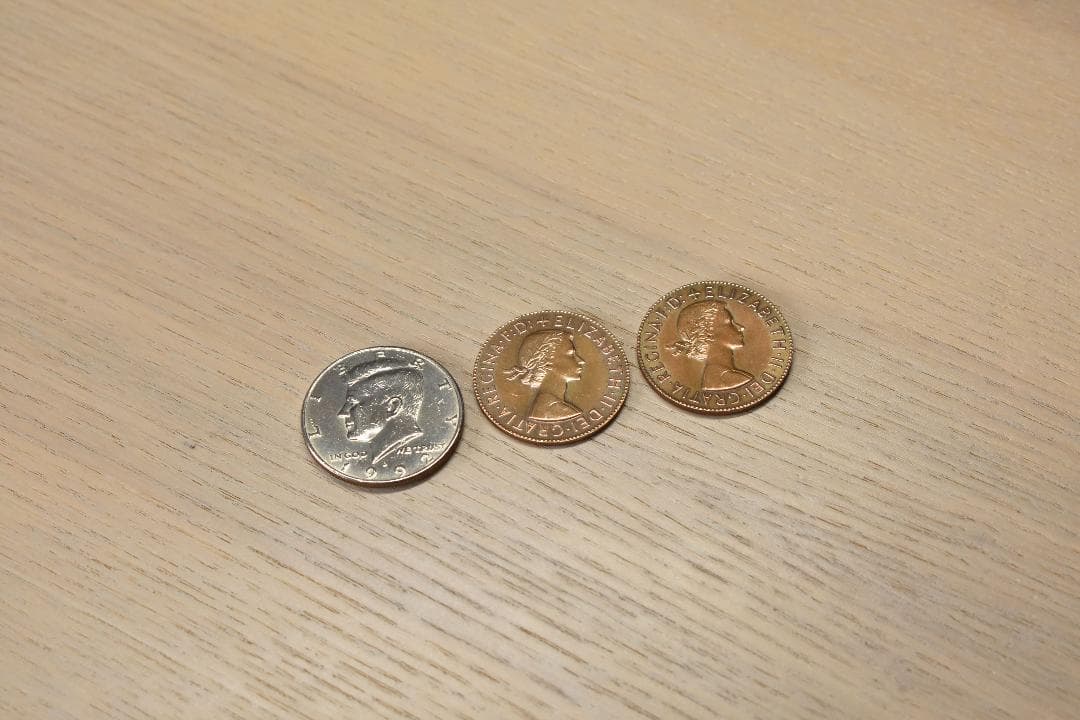 手品】シルバー＆カッパー（ジョンソン）説明書あり_コインマジック