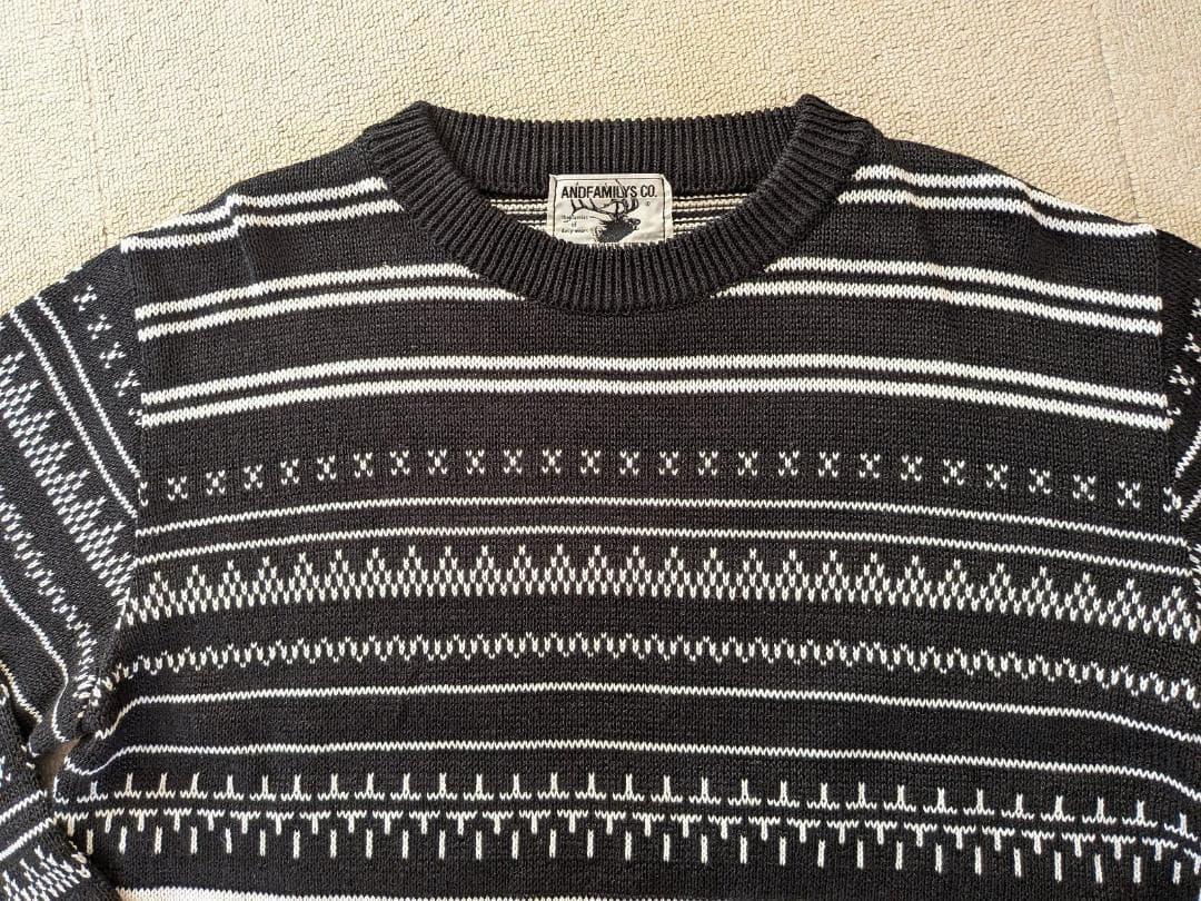 アンドファミリーズ スプリング フィールド セーター ジャガード