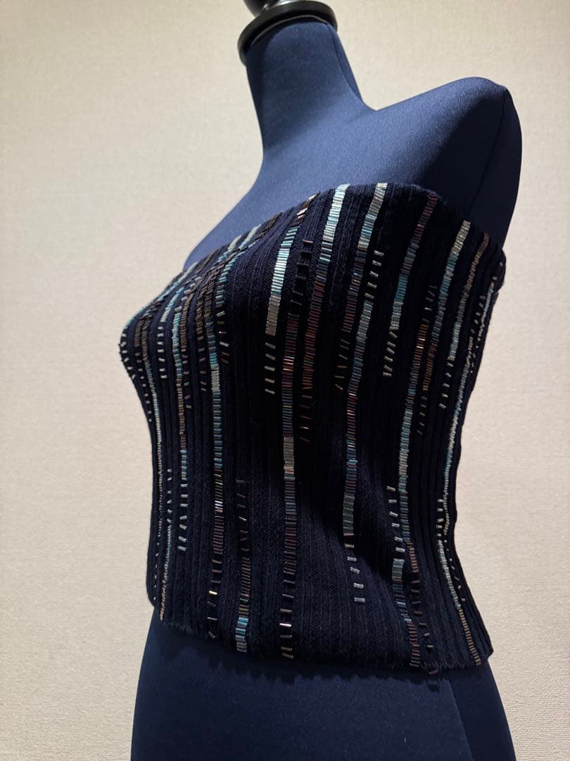 【レア】VIVIENNE TAM ネイビー✨ ビーズチューブトップ✨ VIVIENNE TAM（ヴィヴィアンタム）公式オンラインストア