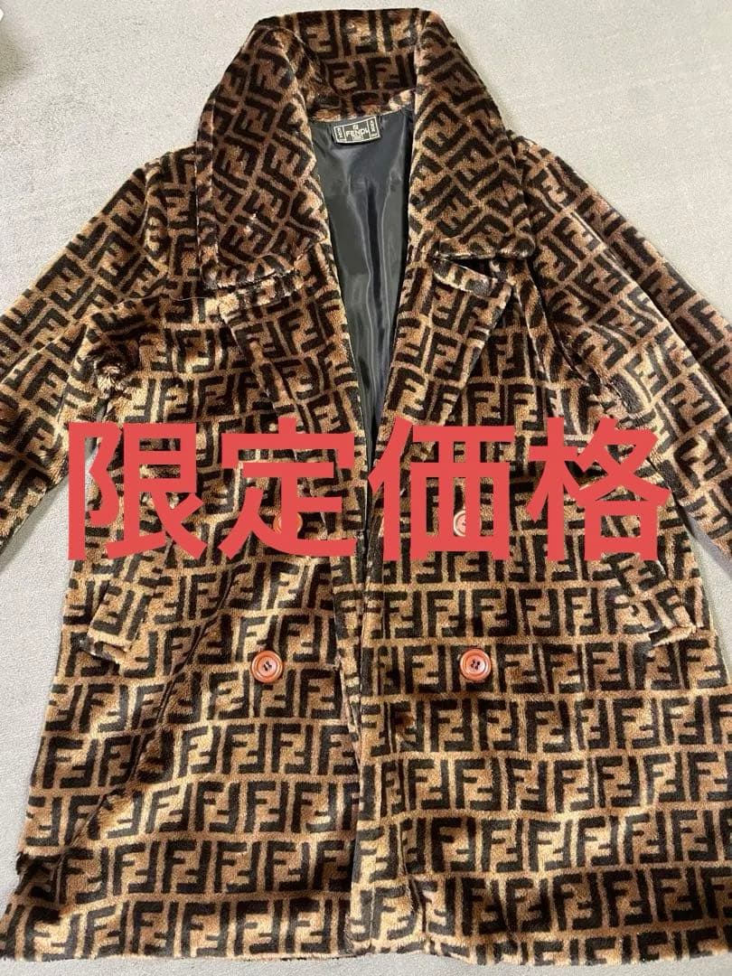 Fendi コート　ズッカ　ヴィンテージ 中古・古着通販】FENDI (フェンディ) ズッカ柄コート ブラック サイズ