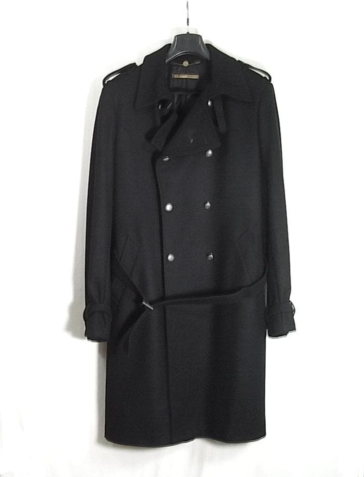 専用size50☆未使用☆クラスロベルトカヴァリ メルトンウール製ロングトレンチ セール】 【マガジン掲載】ウールリバー ロングトレンチコート（番号