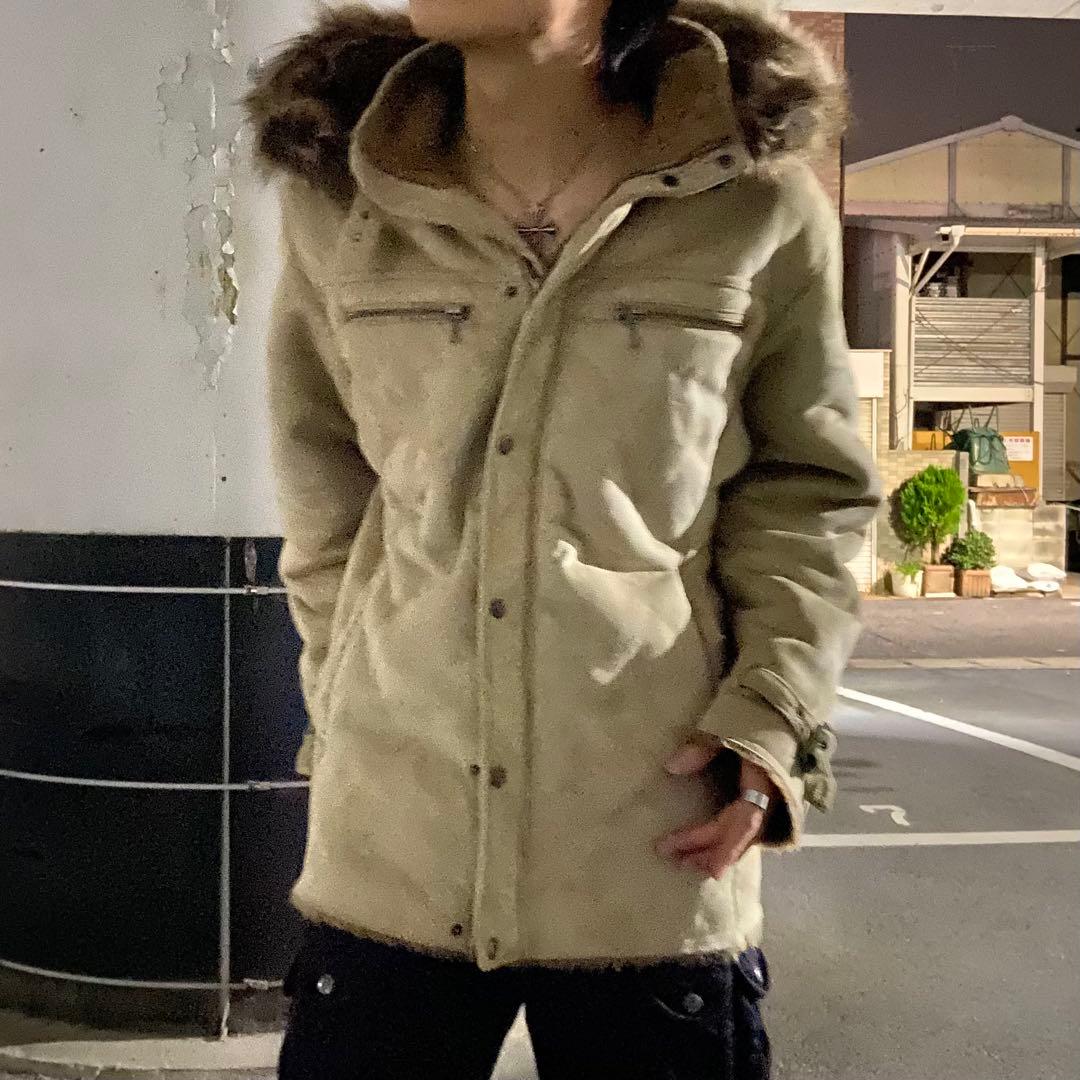 ジャケット・アウター archive grunge fur mouton jacket y2kCD21 Gray Mouton Jacket- Size S – VintageFurs