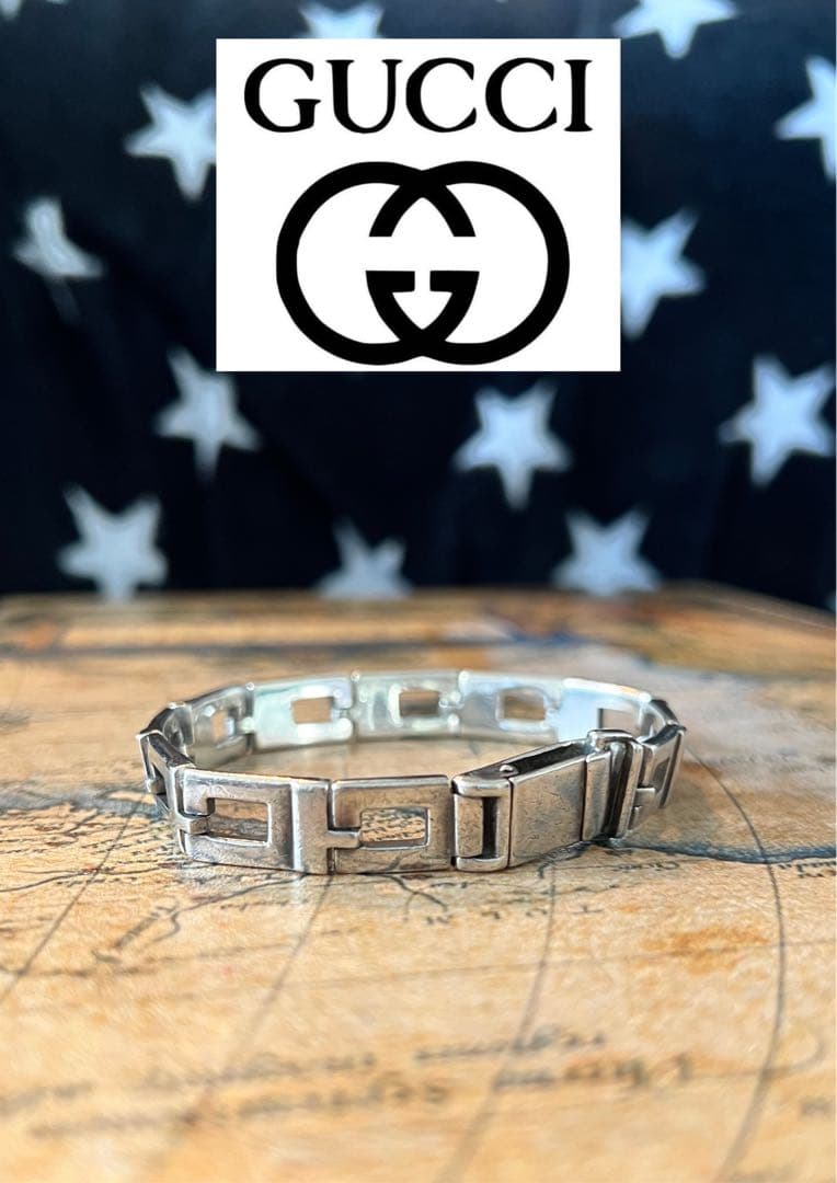 正規品グッチ925 GUCCIリンクブレスレット 正規品 GUCCI/グッチ チェーンリンク ブレスレット/あずきチェーン