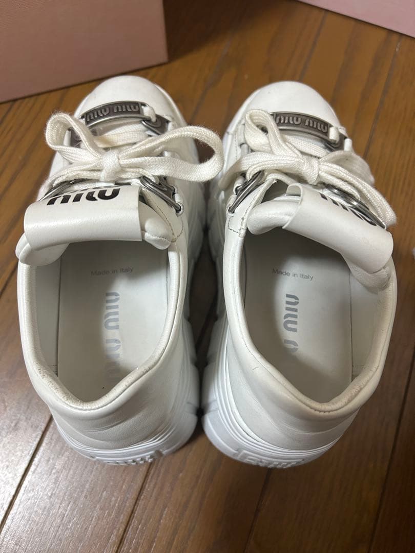 MIUMIU レザーレースアップダービーシューズ 34 2/1 - メルカリ