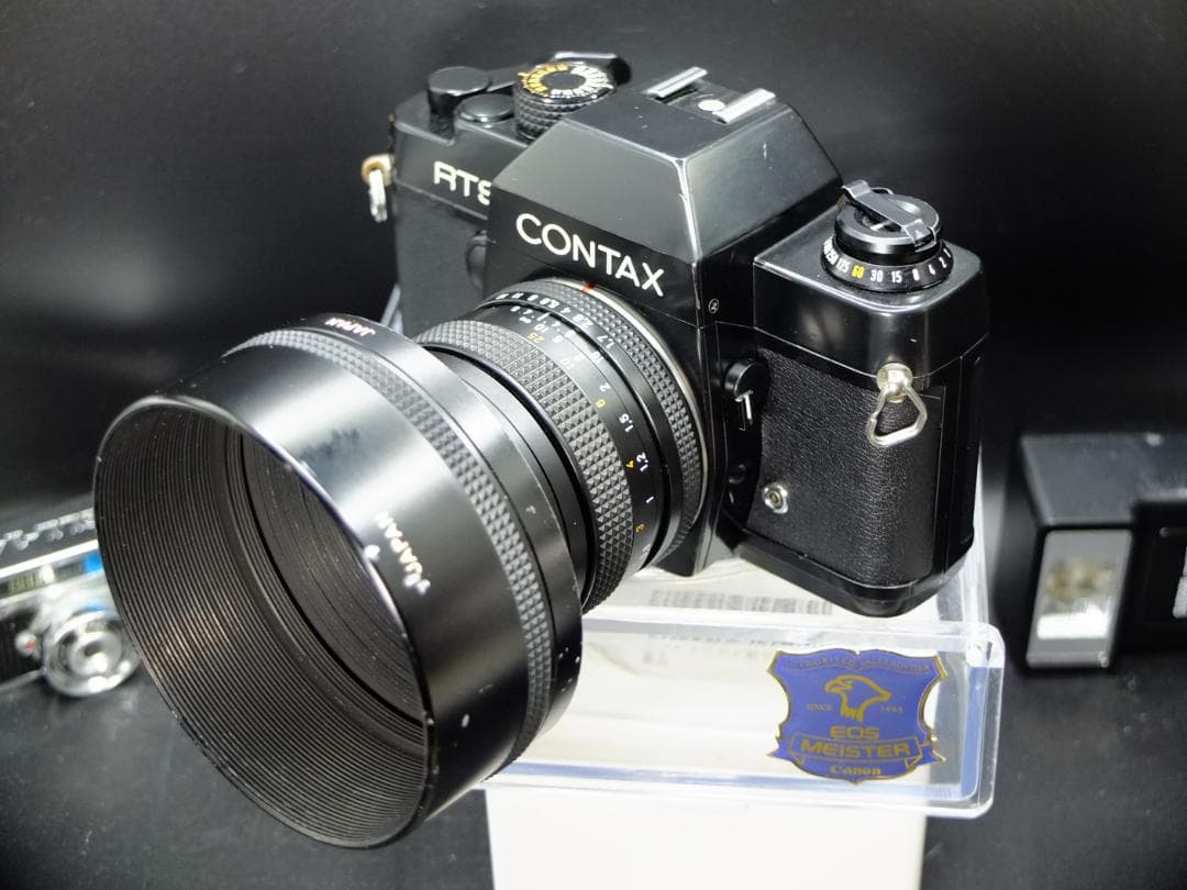 コンタックスRTS／プラナー50mmf1.7純正フード付【実写確認済整備品
