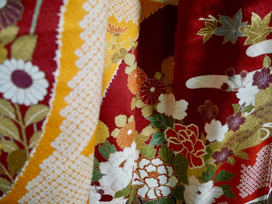 ミミ様専用 本振袖 丹後縮緬手描き友禅 最高にエレガント成人式