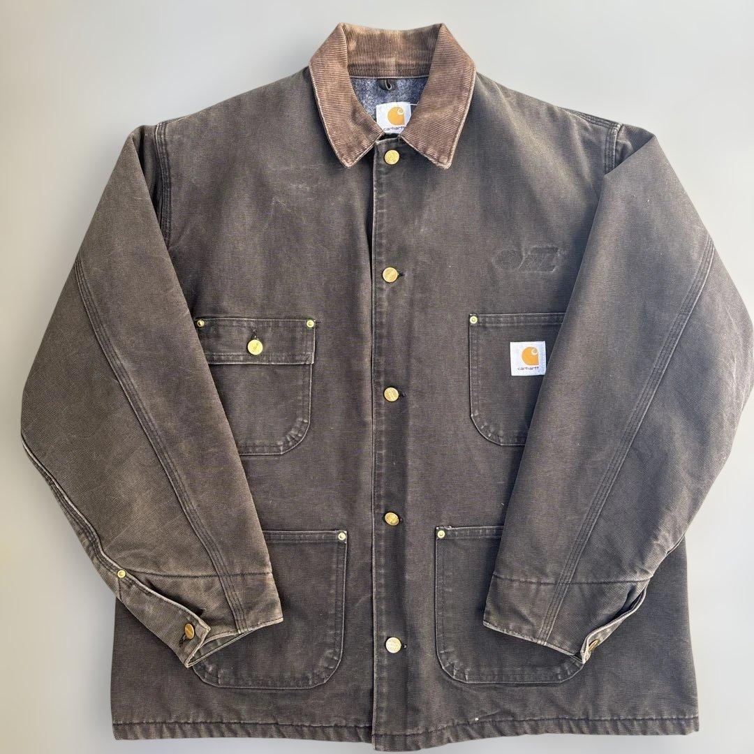 90s USA製 carhartt ミシガンチョアコート ブラック large - メルカリ