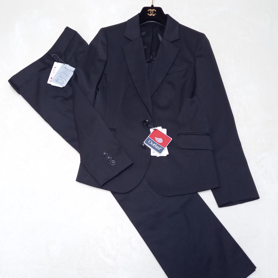 現行✨未使用タグ付✨極美品 les mues パンツスーツ ブラック 9号/7号 特価】【WEB限定価格】洗える ストレッチ 2パンツスーツ LES MUES