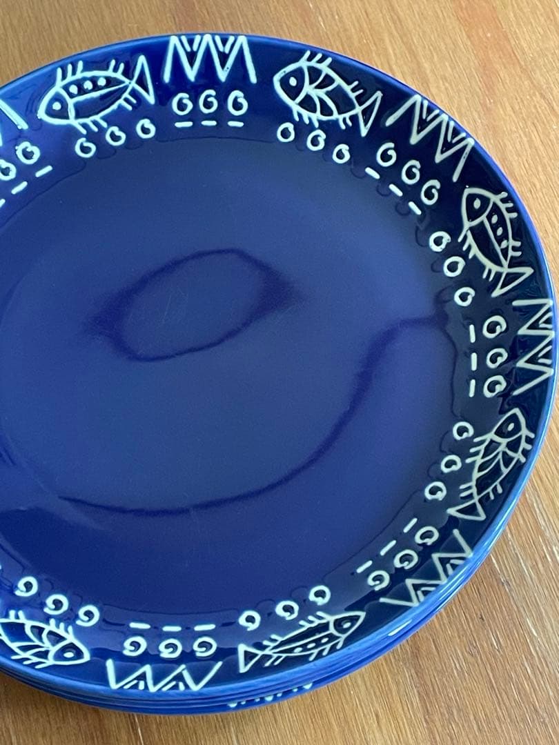 ✨ミッチャム 藤井風 パスタ皿5枚♡ アラビアンブルー魚柄 - メルカリ